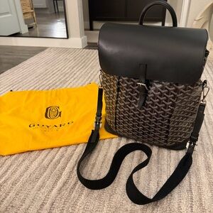 Goyard Alpin Backpack Coated Canvas MM Black